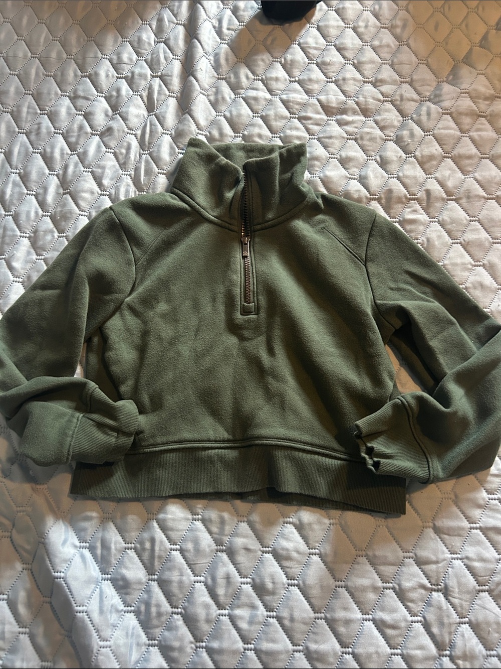 all in motion forest green quarter-zip fleece